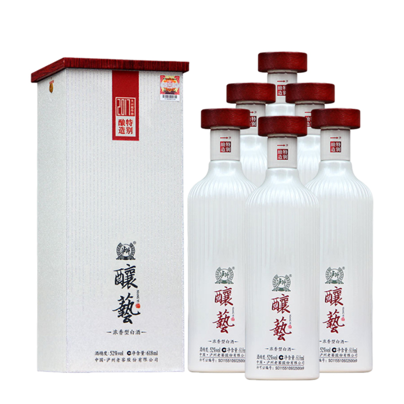 泸州老窖酿艺2017版52度618ml6瓶装浓香型白酒