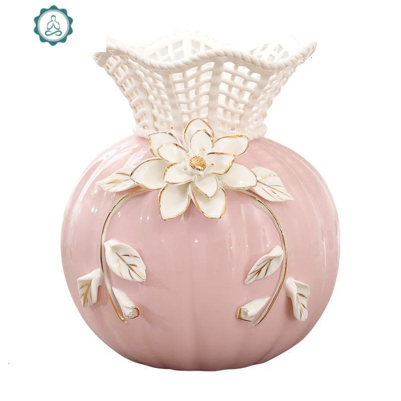 现代欧式艺术陶瓷小花瓶餐桌客厅装饰品玄关摆件创意插花干花瓷器 封后 波浪口花瓶[蓝色]图片