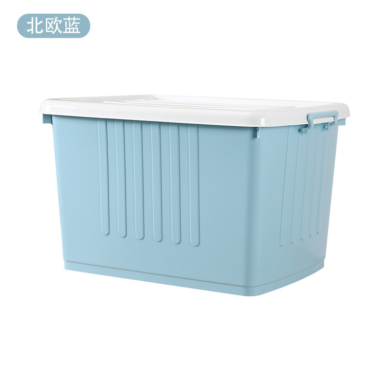 加厚特大号收纳箱带轮子有盖塑料衣服玩具整理箱车载储物周转箱子 三维工匠高清大图