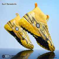 La Chessiers户外足球鞋男款长钉男女儿童男童青少年运动球鞋体育生比赛专业训练鞋 金色【碎钉】 41码