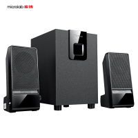 麦博(microlab) 2.1声道多媒体 有源音响 电脑音箱 系统M-100(10) 木质黑色 桌面音响