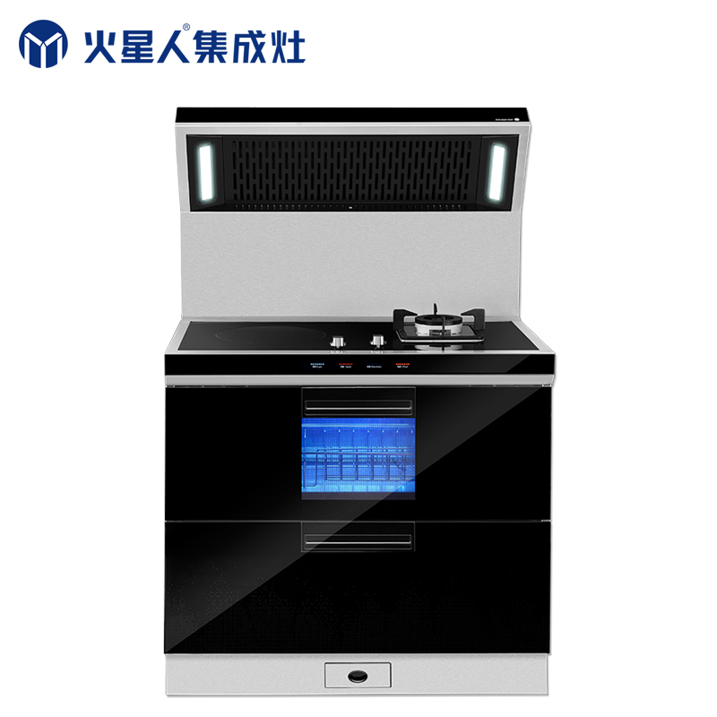火星人(marssenger) 集成灶JJZT-E3B/X12 油烟机燃气灶消毒柜电磁炉气电两用定制款液化气高清大图