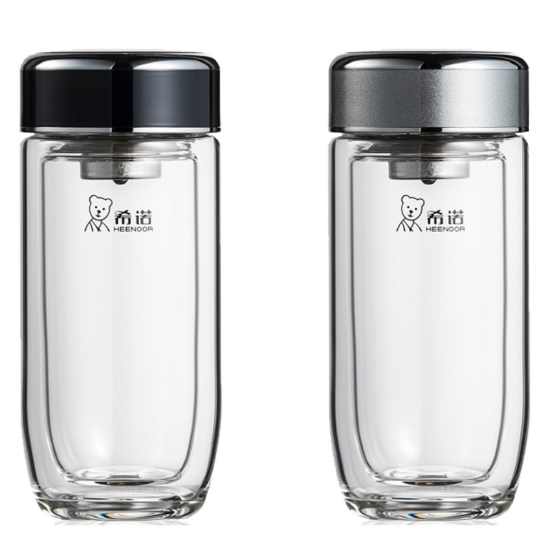 希诺玻璃杯280ml密封防漏户外便携XN-1917(颜色随机)