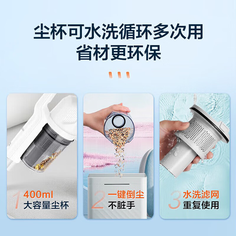 海尔无线吸尘器家用大吸力大功率轻量无绳吸尘除螨办公室立式手持小型除尘吸尘机二合一强劲吸力G20W高清大图
