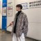 YUANSU秋冬季毛呢大衣男翻领韩版宽松休闲风衣潮流格子百搭大码呢子外套风衣