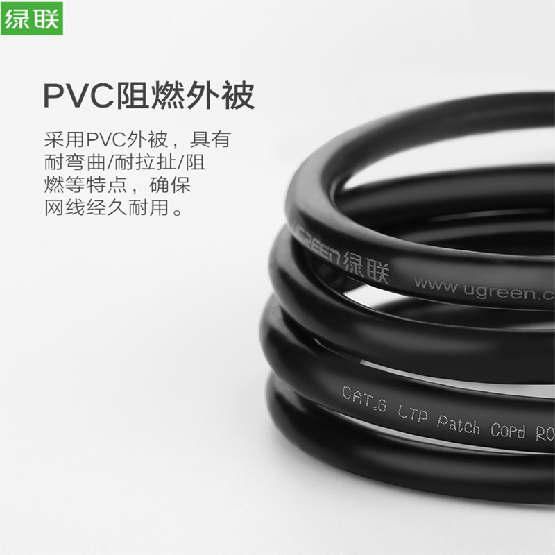 绿联NW115 六类直对弯网线