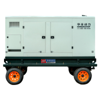 华全(Huaquan)山东R6105柴油发电机组100kw 无刷免维护型发电机器100千瓦 移动静音拖车三相无刷发电机组