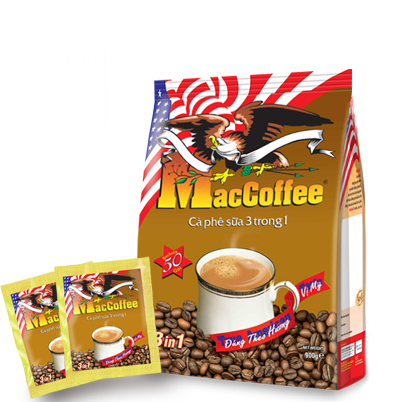 美卡菲(MacCoffee) 3合1即溶咖啡 900g(18g*50条) 马来西亚进口咖啡