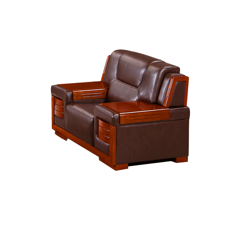 三能 办公家具酒店沙发商务会客沙发简约现代中式多人位沙发办公室接待会客沙发 单人位西皮沙发