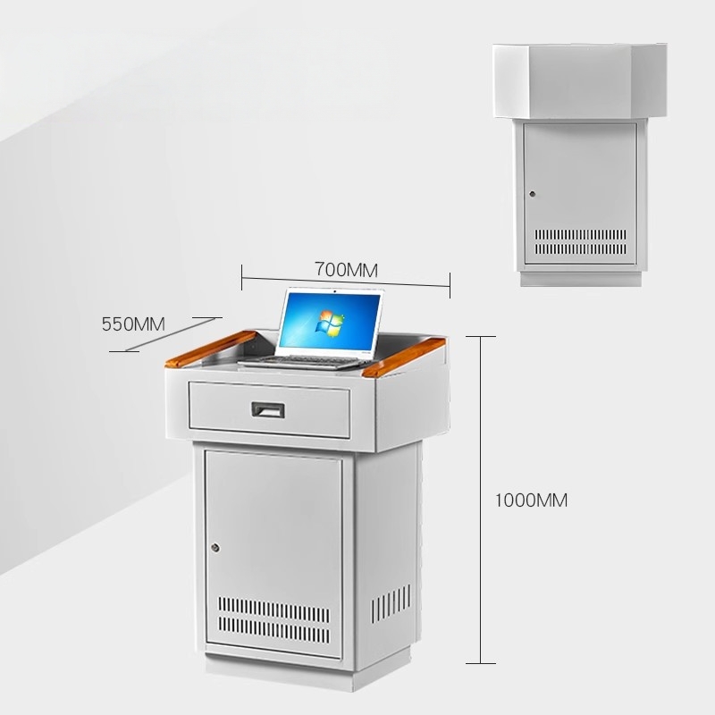 伟樽多媒体讲台钢面70*55*100cm张高清大图