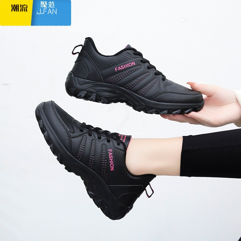聚范厨房防水防滑鞋女软底工作鞋黑女鞋加棉运动鞋新款跑步鞋舞鞋