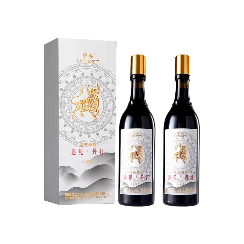 蓝莓精酿(蓝莓酒)遇见·丹红水墨550ml 四箱24瓶 团购专属高清大图