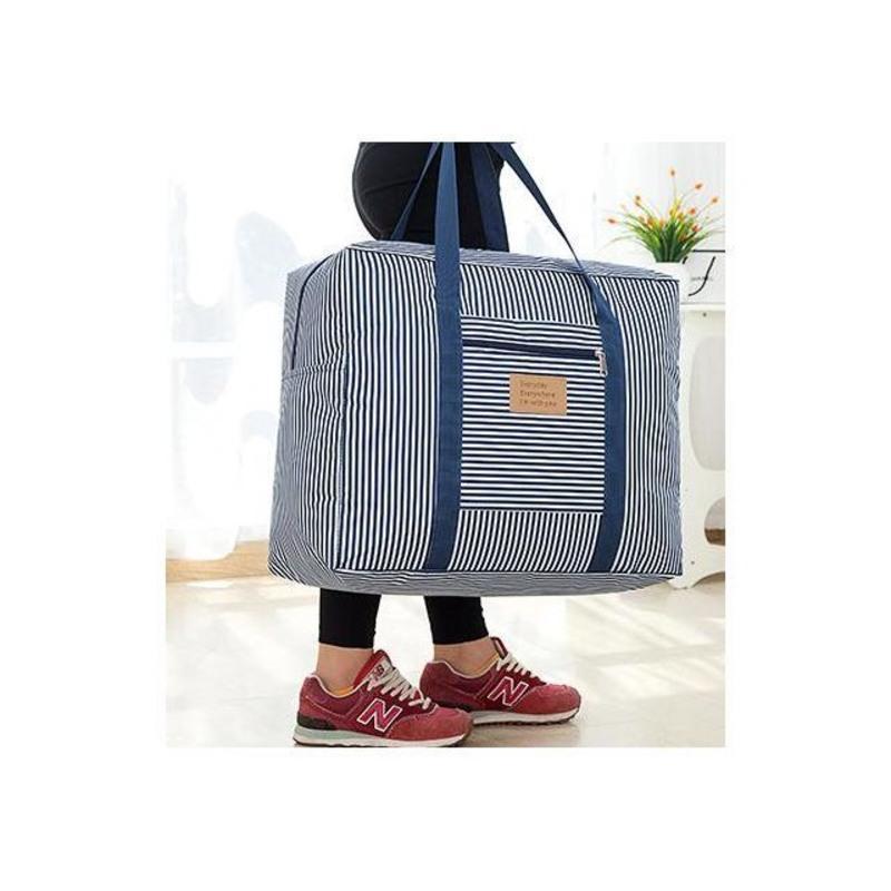 红色条纹中号433315cm帆布装被子的大包行李袋手提大容量超大易袋子