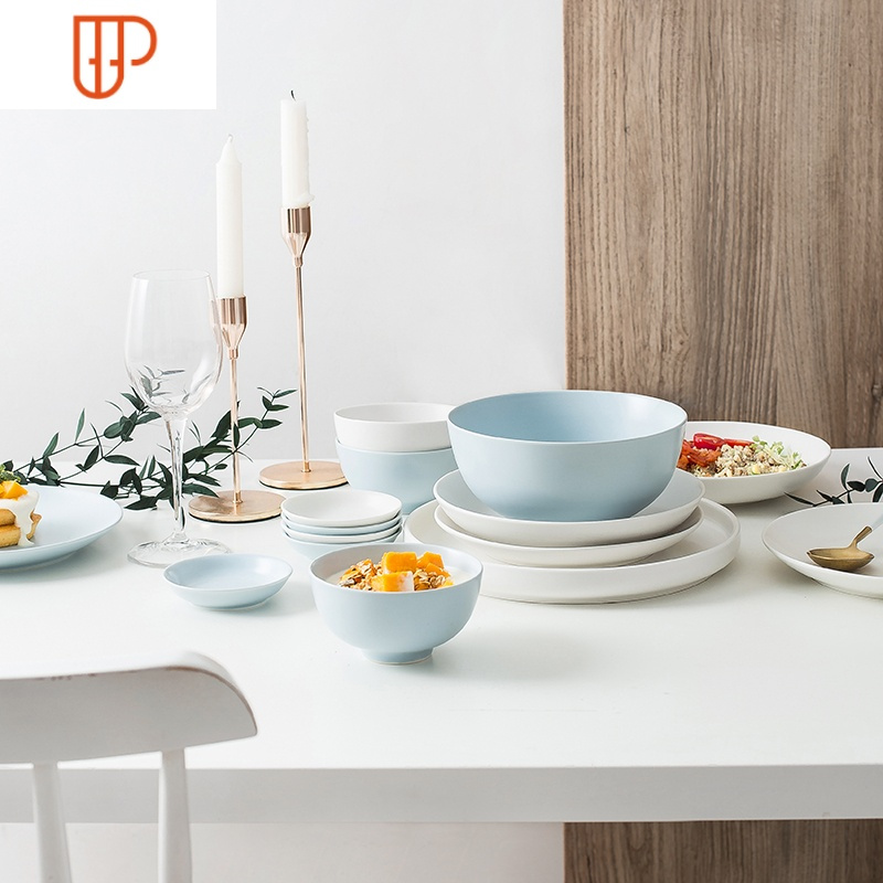 北欧ins碗碟套装家用简约碗盘网红餐具日式碗筷盘子组合套碗盘碟国泰