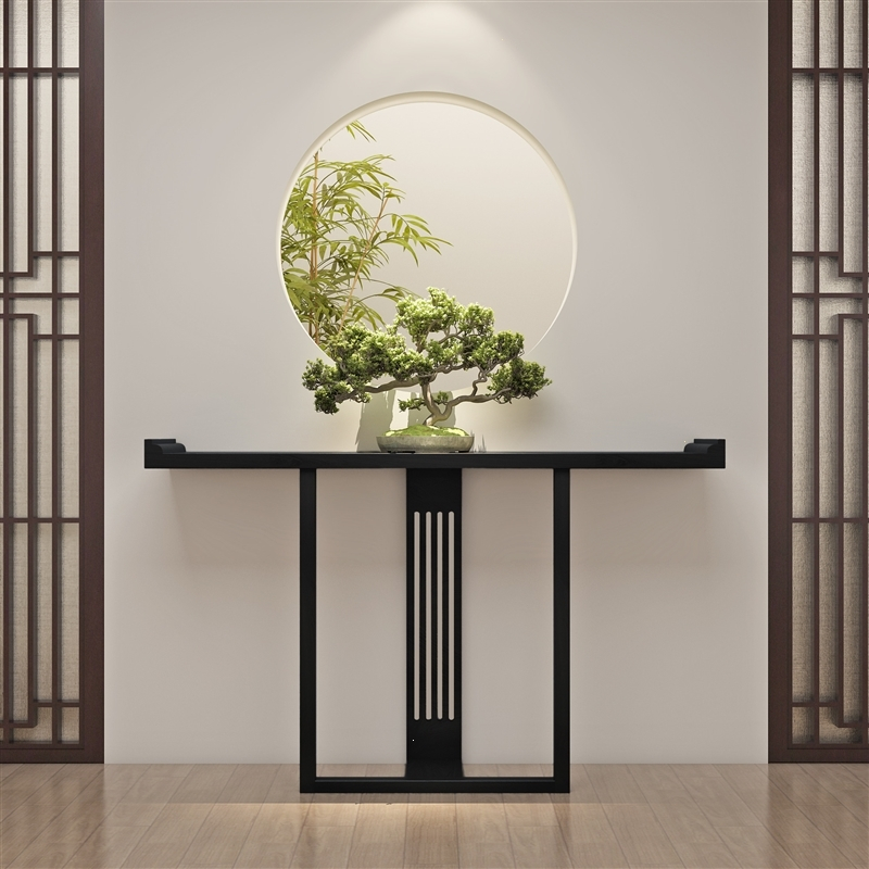 玄关桌子靠墙新中式阿斯卡利复古边桌长条窄案玄关台门厅酒店端景