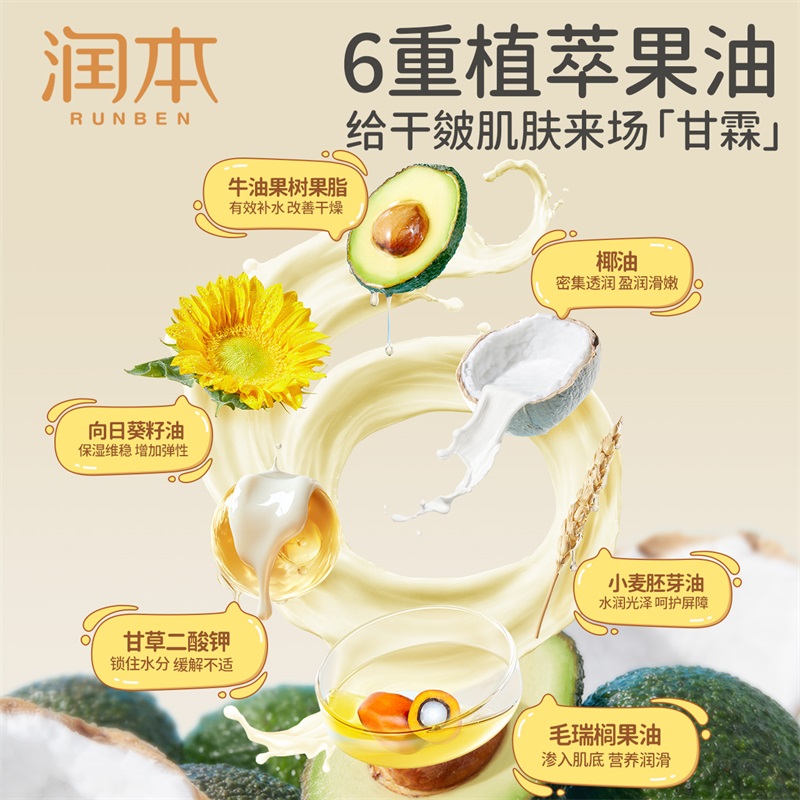 润本 儿童滋润防皴霜(真空瓶)75g高清大图