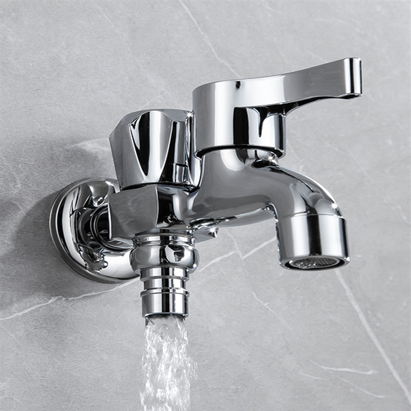 洗衣机水龙头一分二接头口转换开关嘴专用古达两通双出水一进二出龙头