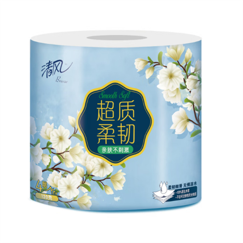 清风 超质柔韧系列卷纸 4层120克1卷 12卷*1提 A20CHK高清大图