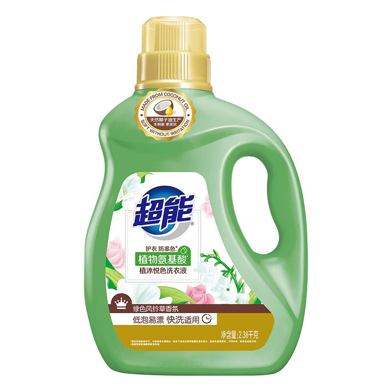 超能2kg/瓶 低泡易漂洗衣液高清大图