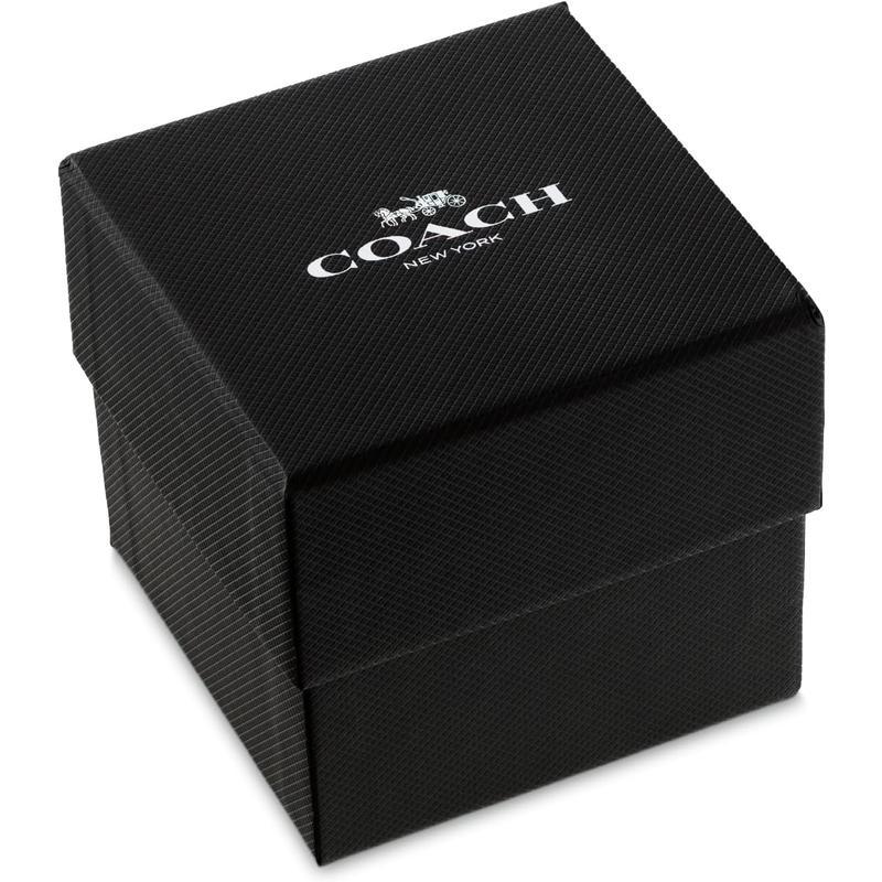 COACH/蔻驰女士玫瑰金不锈钢链带石英时尚多功能商务腕表礼物