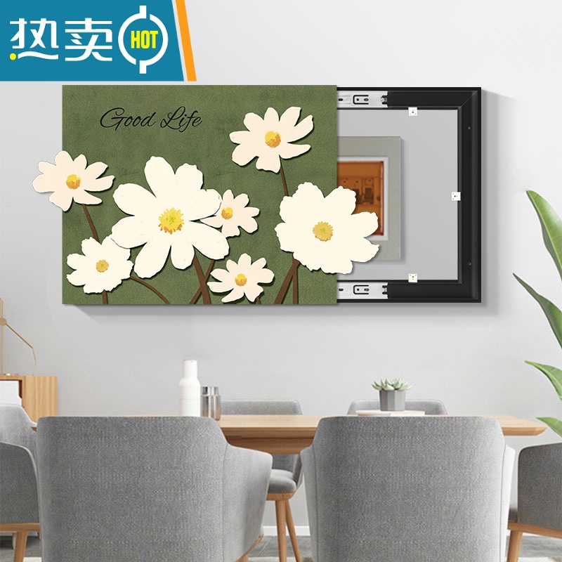 敬平电表箱装饰画小清新创意造型电线开关盒配电箱遮挡盖板电闸箱挂画装饰画高清大图