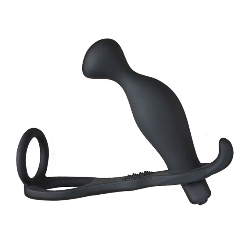云曼(Yunman) G点后庭按摩器 刺激肛自嗨玩快感锁精阳具环外出肛塞gay情趣用品 双环肛塞-10频震动异型款高清大图