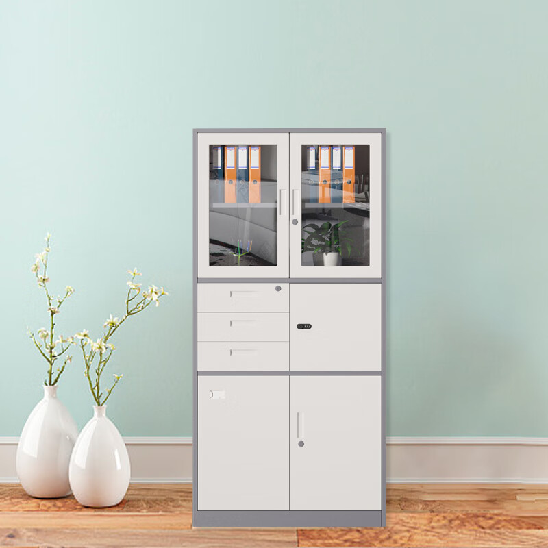 [企诺]文件柜 QNGA11FO-06LPA 900×400×1850mm 钢 台高清大图