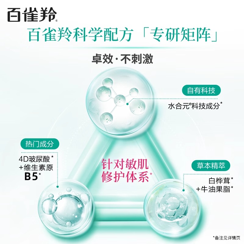 百雀羚(PECHOIN)水能量焕颜凝乳90ml 保湿舒缓滋润肌肤长效锁水敏感肌适用高清大图