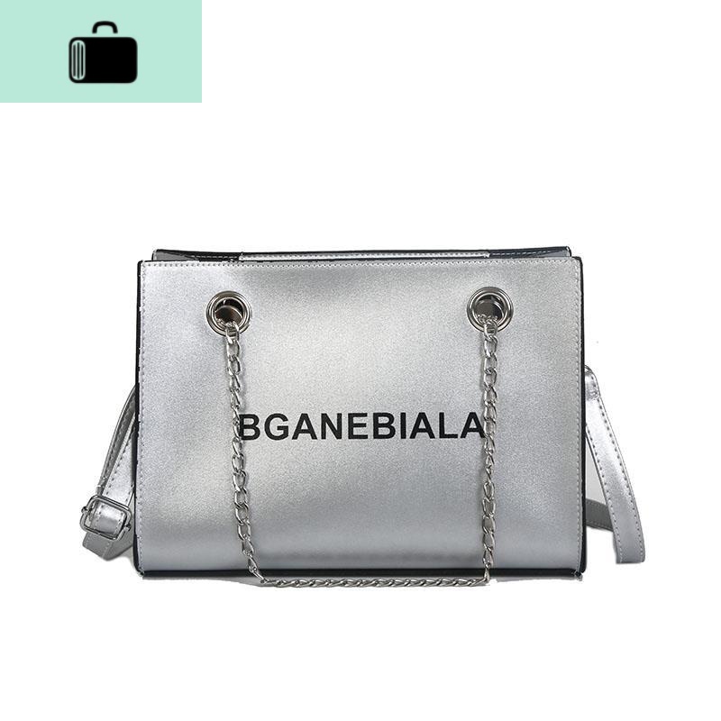 包包女2019新款潮简约大气手提包韩版百搭斜挎包大容量单肩链条包NEWLAKE高清大图