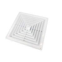 艾克心 天花板吊顶pvc塑料百叶风口方形散流器 面板尺寸593*593mm（开孔550x550mm）（单位：个）