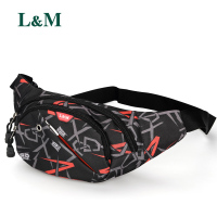 L&M腰包男手机包钱包多功能男士腰包 红色