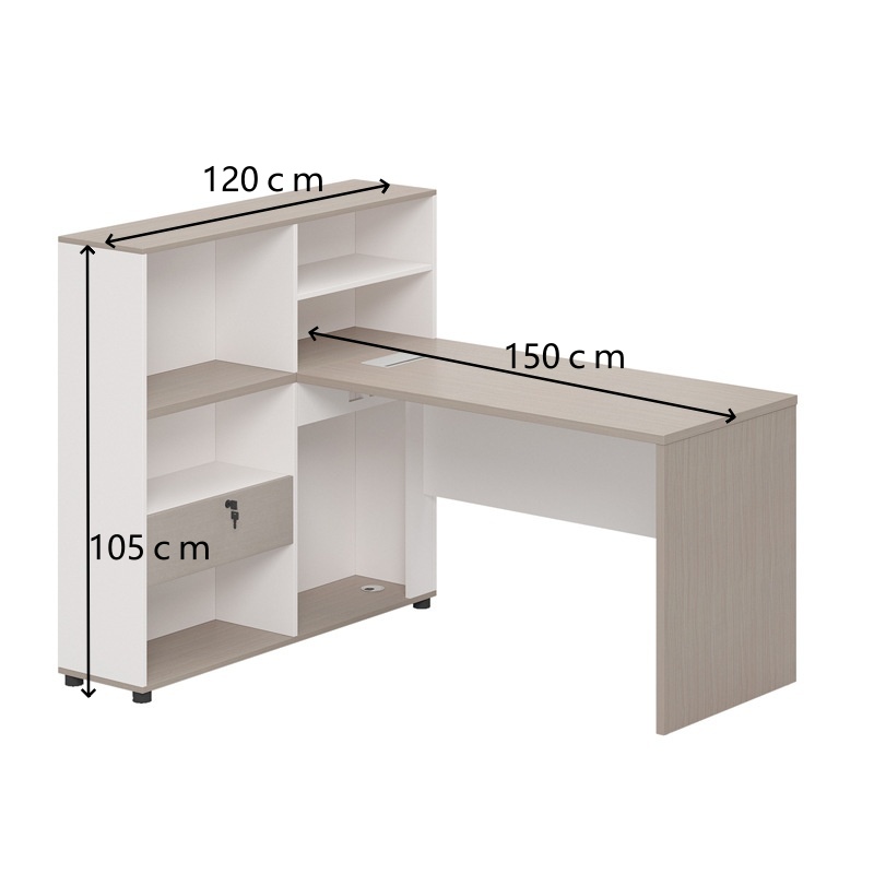 晨磊办公桌150*120*105cm/张高清大图