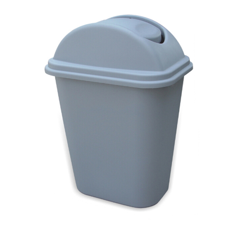 中号桶形垃圾桶60L 带盖 灰色(停用)