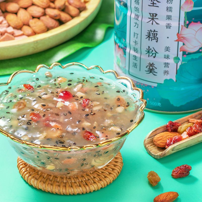 藕粉坚果羹坚果藕粉代餐速溶方便食品藕粉坚果藕粉羹水果捞藕粉 藕粉试吃(分量小不推荐)