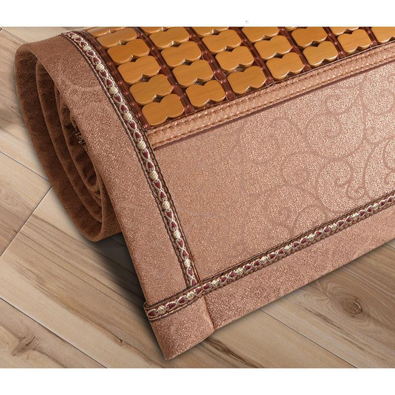 美帮汇凉席夏季碳化麻将席1.8m床垫1.5m折叠双人床窄包边竹麻将凉席高清大图