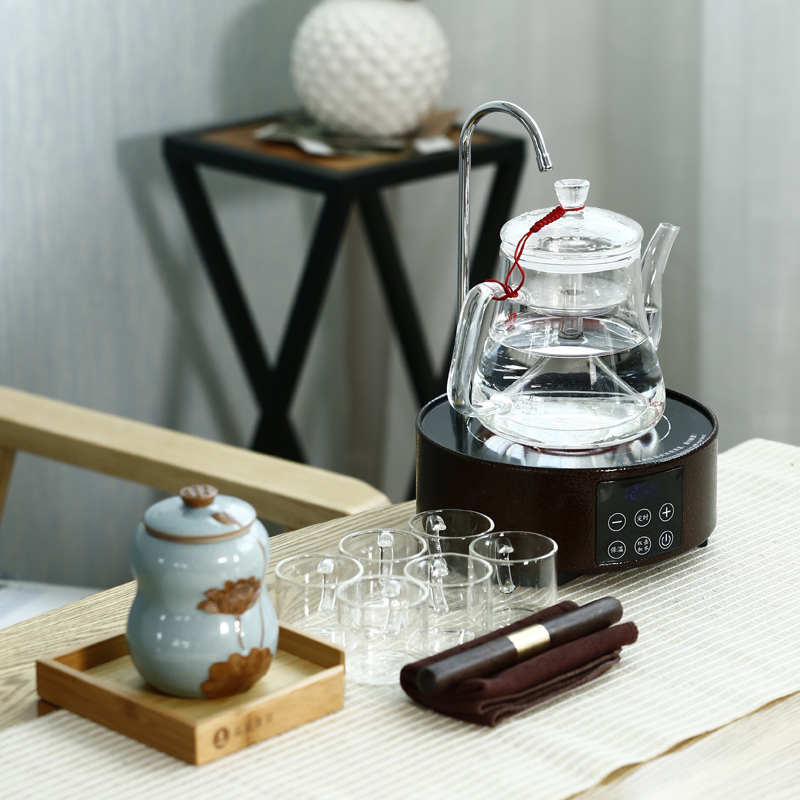 尚帝(shangdi)整套茶具智能电陶炉普洱蒸茶煮茶器玻璃茶壶蒸汽煮茶泡茶器茶杯 Q9养生壶把杯茶具套装