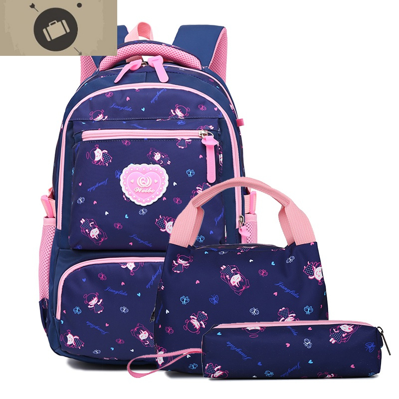 书包女孩小学生46年级35女童韩版休闲初中女生双肩包大容量背包艾狄