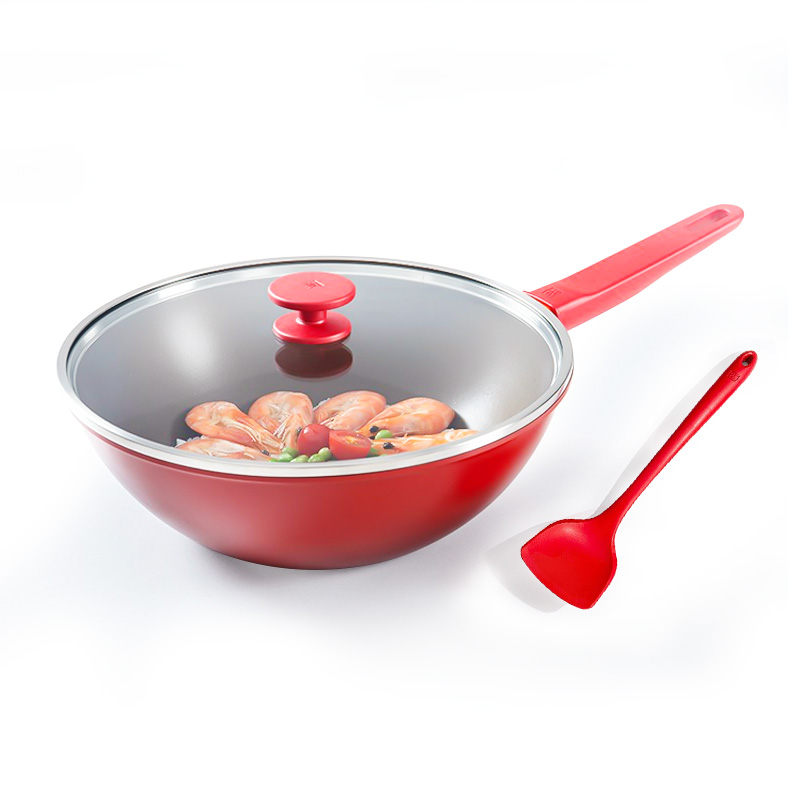 双立人 NOW 30cm石榴不粘炒锅套装家用炒菜不粘炒锅煎锅65521-300-922高清大图