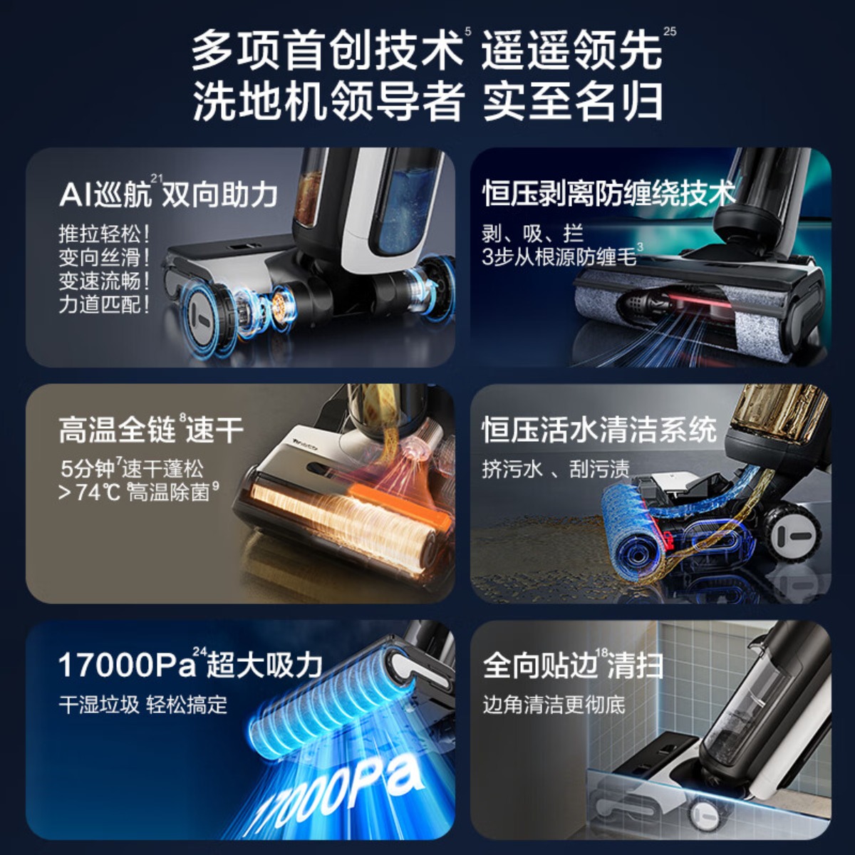 添可(TINECO) 家用洗地机芙万Wiper AI FW24052ECN高清大图