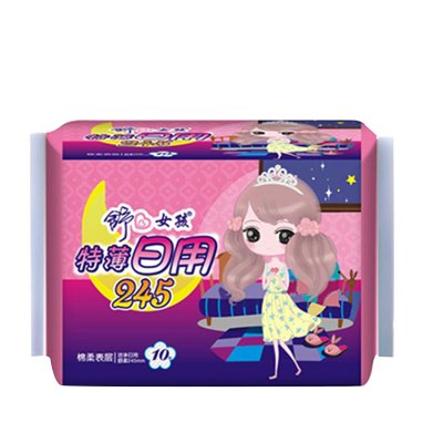 舒女孩 负离子日用卫生巾10片245mm1包棉柔装 负离子日用