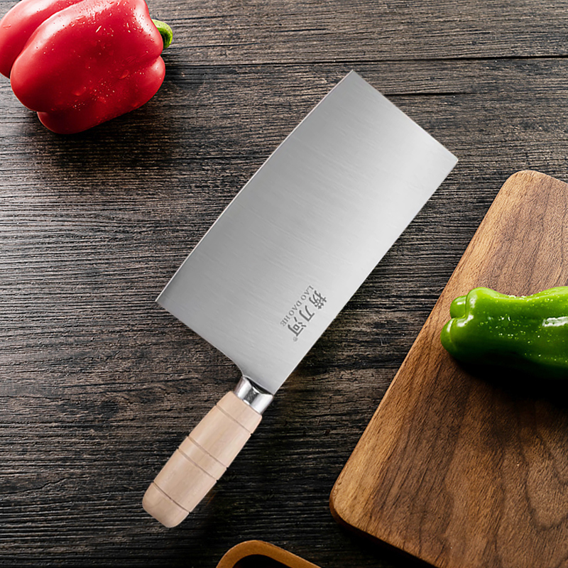 捞刀河菜刀家用厨师专用切肉刀超快锋利旗舰桑刀厨房刀具切片刀ldh023