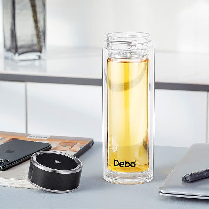 德铂(Debo)斯托尔玻璃杯双层加厚320ml茶水杯DEP-910图片