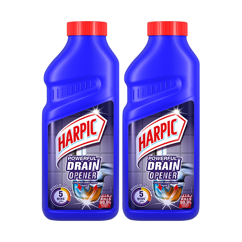 HARPIC亮湃管道疏通剂500ml*2瓶速通下水道强力溶解堵塞头发除臭味马桶厨房