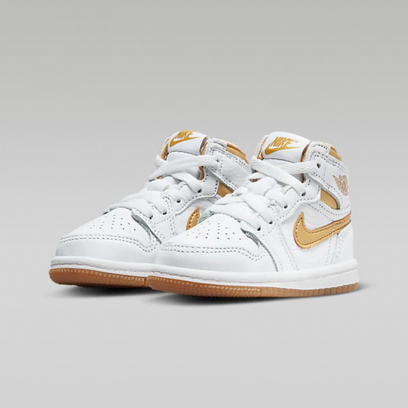 耐克nike青少年airjordanaj1high白金色高帮篮球鞋fd2598107