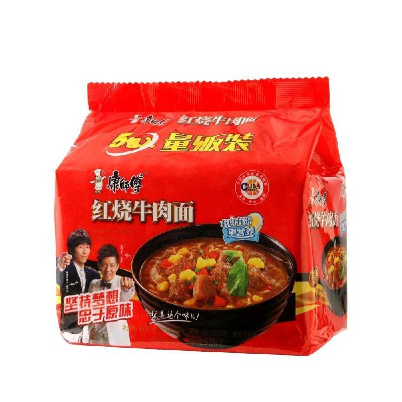 康师傅经典红烧牛肉五包入103g*5
