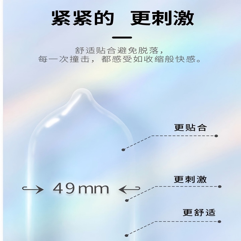 名流避孕套超薄紧薄10只装49mm小号裸感玻尿酸润滑安全套套001男女性用品成人情趣计生用品byt高清大图
