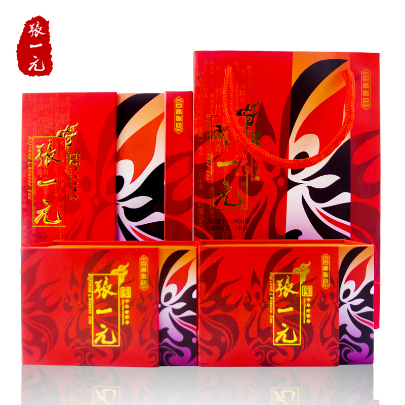 张一元 一级 茉莉花茶 红脸谱 100g高清大图