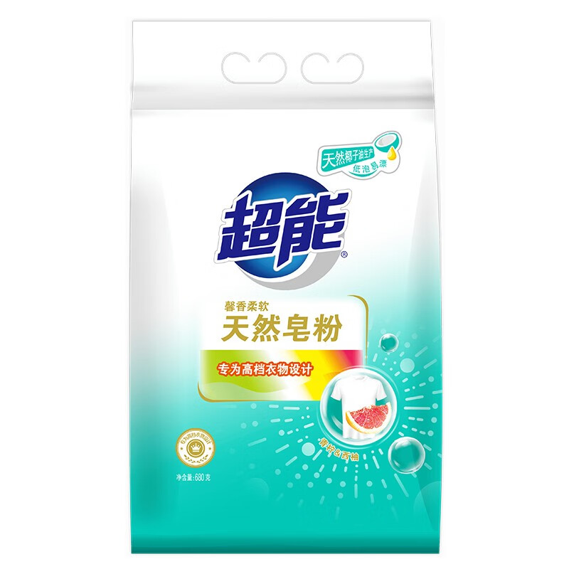 超能 天然皂粉(馨香柔软) 680g*4