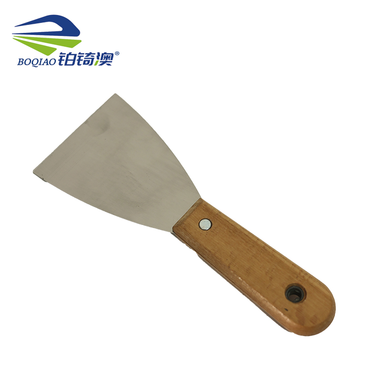 铂锜澳 不锈钢木柄三角铲/把高清大图