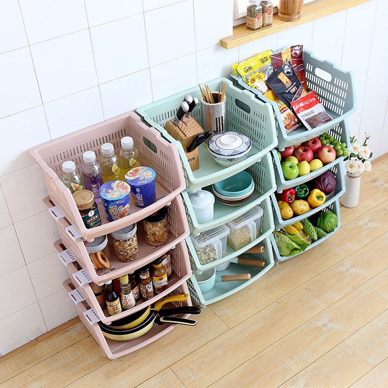厨房蔬菜置物架落地多层收纳架用品收纳筐菜筐菜篮储物架菜架家居
